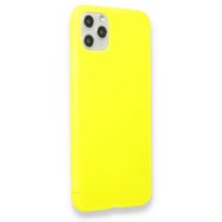 Newface iPhone 11 Pro Kılıf Hopi Silikon - Sarı