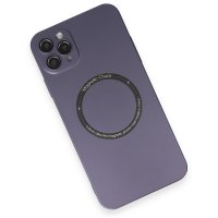 Newface iPhone 11 Pro Max Kılıf Jack Magneticsafe Lens Silikon - Mor