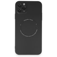 Newface iPhone 11 Pro Max Kılıf Jack Magneticsafe Lens Silikon - Siyah
