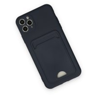 Newface iPhone 11 Pro Max Kılıf Kelvin Kartvizitli Silikon - Lacivert