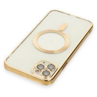 Newface iPhone 11 Pro Max Kılıf Kross Magneticsafe Kapak - Gold