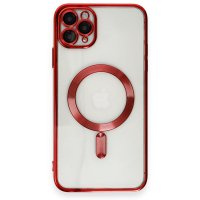 Newface iPhone 11 Pro Max Kılıf Kross Magneticsafe Kapak - Kırmızı