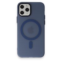Newface iPhone 11 Pro Max Kılıf Lodos Magneticsafe Mat Kapak - Mavi