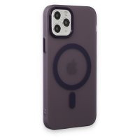 Newface iPhone 11 Pro Max Kılıf Lodos Magneticsafe Mat Kapak - Mor