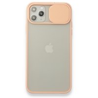 Newface iPhone 11 Pro Max Kılıf Palm Buzlu Kamera Sürgülü Silikon - Pembe