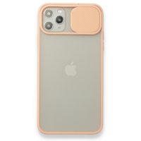 Newface iPhone 11 Pro Max Kılıf Palm Buzlu Kamera Sürgülü Silikon - Pembe