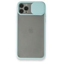 Newface iPhone 11 Pro Max Kılıf Palm Buzlu Kamera Sürgülü Silikon - Turkuaz