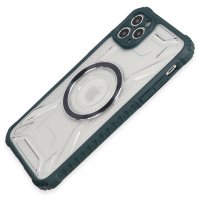 Newface iPhone 11 Pro Max Kılıf Prag Magneticsafe Kapak - Koyu Yeşil