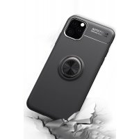 Newface iPhone 11 Pro Max Kılıf Range Yüzüklü Silikon - Siyah