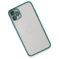 Newface iPhone 11 Pro Max Kılıf Razer Lensli Silikon - Yeşil