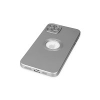 Newface iPhone 11 Pro Max Kılıf Vamos Lens Silikon - Gümüş