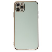 Newface iPhone 11 Pro Max Kılıf Volet Silikon - Açık Yeşil