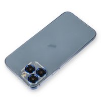 Newface iPhone 11 Pro Max Metal Kamera Lens Koruma Cam - Mavi