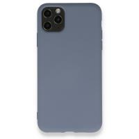 Newface iPhone 11 Pro Max Kılıf Nano içi Kadife Silikon - Gri