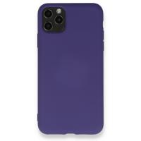 Newface iPhone 11 Pro Max Kılıf Nano içi Kadife Silikon - Koyu Mor