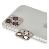 Newface iPhone 11 Pro Max Pers Alüminyum Kamera Lens - Gold