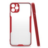 Newface iPhone 11 Pro Max Kılıf Platin Silikon - Kırmızı