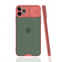 Newface iPhone 11 Pro Max Kılıf Platin Kamera Koruma Silikon - Pembe