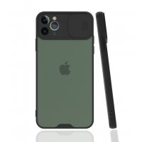 Newface iPhone 11 Pro Max Kılıf Platin Kamera Koruma Silikon - Siyah