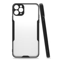 Newface iPhone 11 Pro Max Kılıf Platin Silikon - Siyah
