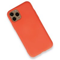 Newface iPhone 11 Pro Kılıf Nano içi Kadife Silikon - Turuncu