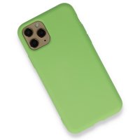 Newface iPhone 11 Pro Kılıf Nano içi Kadife Silikon - Yeşil