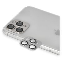 Newface iPhone 11 Pro Pers Alüminyum Kamera Lens - Gümüş