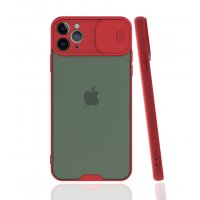 Newface iPhone 11 Pro Kılıf Platin Kamera Koruma Silikon - Kırmızı