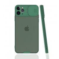 Newface iPhone 11 Pro Kılıf Platin Kamera Koruma Silikon - Yeşil