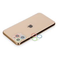 Newface iPhone 11 Pro Renkli Kamera Lens Koruma Cam - Mavi-Yeşil