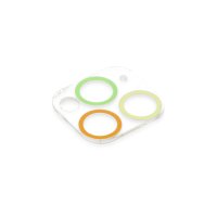 Newface iPhone 11 Pro Renkli Kamera Lens Koruma Cam - Pembe-Mavi