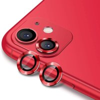 Newface iPhone 11 Valdez Metal Kamera Lens - Kırmızı