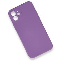 Newface iPhone 12 Kılıf Nano içi Kadife Silikon - Mor
