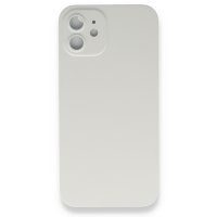 Newface iPhone 12 Kılıf 360 Full Body Silikon Kapak - Beyaz
