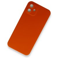 Newface iPhone 12 Kılıf 360 Full Body Silikon Kapak - Turuncu
