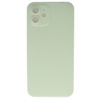 Newface iPhone 12 Kılıf 360 Mat Full Body Silikon Kapak - Açık Yeşil