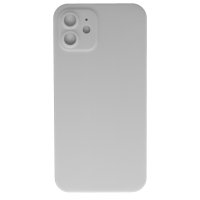 Newface iPhone 12 Kılıf 360 Mat Full Body Silikon Kapak - Beyaz