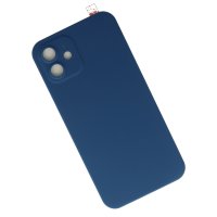 Newface iPhone 12 Kılıf 360 Mat Full Body Silikon Kapak - Mavi