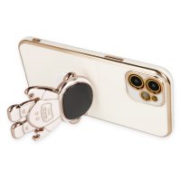 Newface iPhone 12 Kılıf Aston Stand Silikon - Beyaz