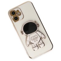 Newface iPhone 12 Kılıf Aston Stand Silikon - Beyaz