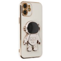 Newface iPhone 12 Kılıf Aston Stand Silikon - Beyaz