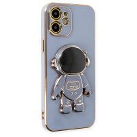 Newface iPhone 12 Kılıf Aston Stand Silikon - Mavi