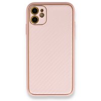 Newface iPhone 12 Kılıf Coco Karbon Silikon - Pembe