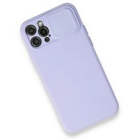 Newface iPhone 12 Kılıf Color Lens Silikon - Mor
