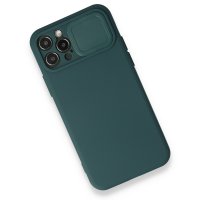 Newface iPhone 12 Kılıf Color Lens Silikon - Yeşil