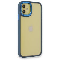 Newface iPhone 12 Kılıf Dora Kapak - Mavi