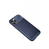 Newface iPhone 12 Kılıf Auto Focus Karbon Kapak - Lacivert