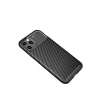 Newface iPhone 12 Kılıf Focus Karbon Silikon - Siyah
