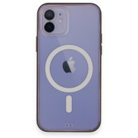 Newface iPhone 12 Kılıf Grand Magneticsafe Kapak - Siyah
