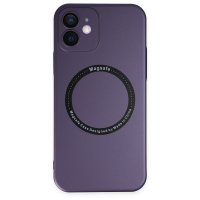 Newface iPhone 12 Kılıf Jack Magneticsafe Lens Silikon - Mor